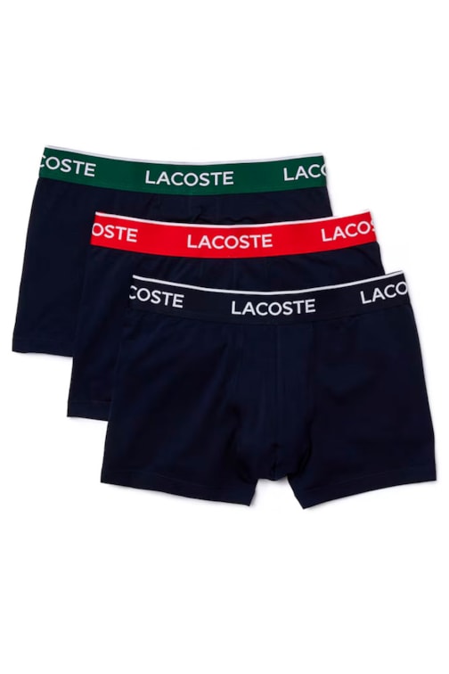 3-Pack Cuecas Boxer Lacoste Vermelho/Verde/Azul 5H190623-HY0