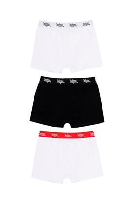 3-Pack Cuecas Boxer Sufgang Branco/Preto/Vermelho