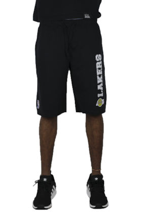 Bermuda de Moletom NBA Los Angeles Lakers Preto Bermuda de Moletom NBA Los Angeles Lakers Preto