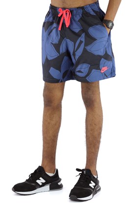 Bermuda NIKE Sportswear Floral Azul/Preta