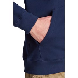 Blusa Adidas Moletinho Com Capuz Adicolor Classics Trefoil Azul Marinho