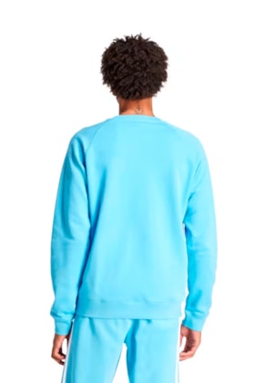 Blusa Moletinho Adidas  Adicolor Classics Trefoil Azul Claro IM9474