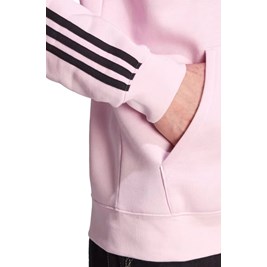 Blusa Moletom Adidas Capuz Adicolor Classics 3-Stripes Rosa/Preto
