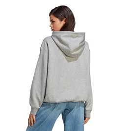 Blusa Moletom Adidas Fleece Adicolor Essentials Cinza