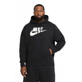 Blusa Moletom Nike Sportswear Club Fleece Masculino Preto/Branco