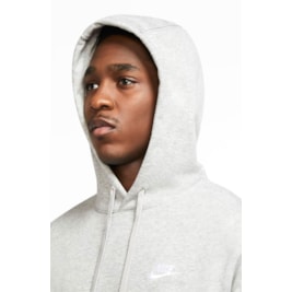 Blusão Moletom Nike Sportswear Club Fleece Unissex Cinza/Branco