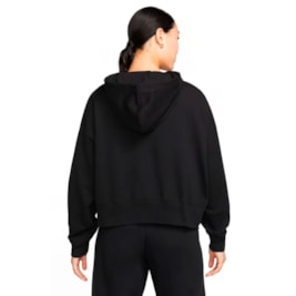 Blusão Moletom Nike Sportswear Oversized Feminino Preto/Branco