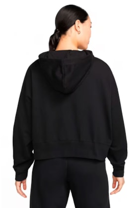 Blusão Moletom Nike Sportswear Oversized Feminino Preto/Branco