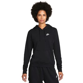 Blusão Nike Sportswear Club Fleece Feminino Preto/Branco