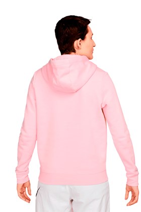 Blusão Nike Sportswear Club Fleece Feminino Rosa/Branco