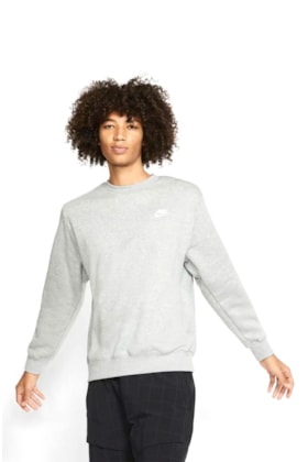 Blusão Nike Sportswear Club Masculino Cinza/Branco Blusão Nike Sportswear Club Masculino Cinza/Branco