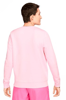 Blusão Nike Sportswear NSW Club Fleece Feminino Rosa/Branco