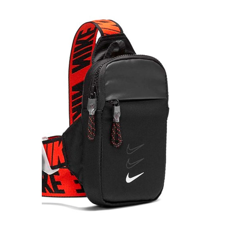 Bolsa Nike Shoulderbag Essentials Unissex Preta/Laranja NewSkull