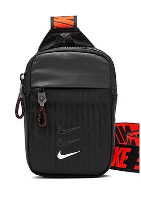 Bolsa Nike Shoulderbag Essentials Unissex Preta/Laranja