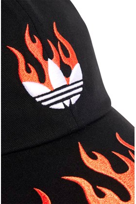 Boné Adidas Flames Dad Cap Preto/Vermelho