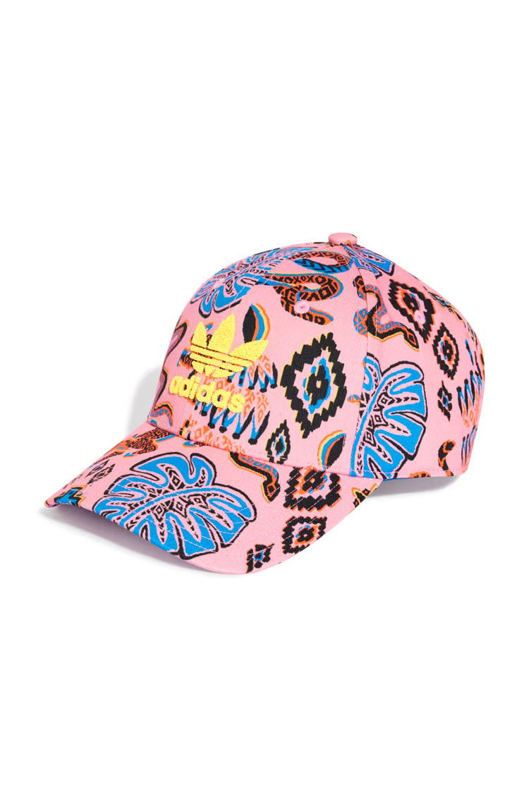 Bone Adidas x Farm Rio Strapback Rosa Azul NewSkull