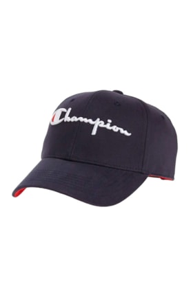 Bone Champion Aba Curva Bordado Strapback Azul/Branco Bone Champion Aba Curva Bordado Strapback Azul/Branco