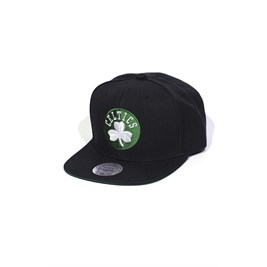 Boné Mitchell and Ness Boston Celtics Logo Solid Snapback Preto