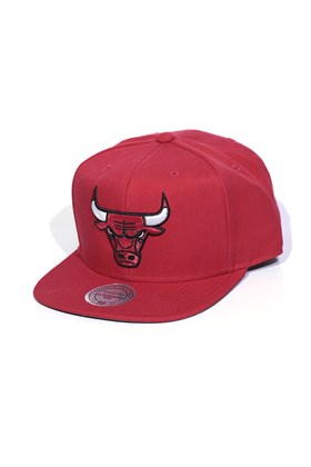 Boné Mitchell and Ness Chicago Bulls Logo Solid Vermelho Snapback