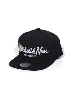 Bone Mitchell and Ness Logo Pinscript Preto Snapback