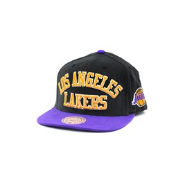 Bone MITCHELL AND NESS NBA Los Angeles Lakers Snapback Preto/Roxo