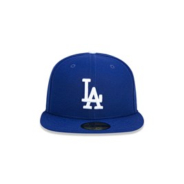 Boné New Era 59fifty Aba Reta Los Angeles Dodgers Mlb Azul/Branco