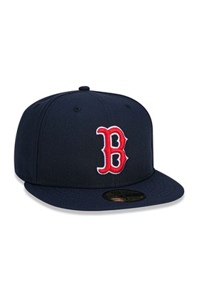 Boné New Era 59fifty Boston Red Sox Mlb Azul Marinho/Vermelho