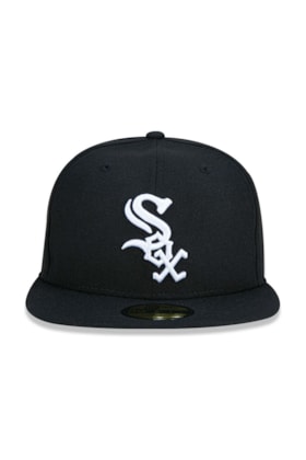 Boné New Era 59fifty Chicago White Sox Mlb Preto/Branco Boné New Era 59fifty Chicago White Sox Mlb Preto/Branco