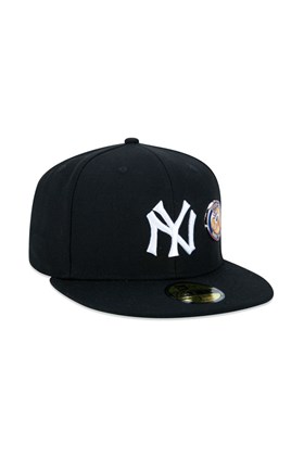 Boné New Era 59FIFTY MLB New York Yankees Core Fitted Aba Reta Preto/Branco