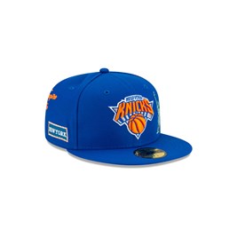 Boné New Era 59fifty New York Knicks City Transit Aba Reta Azul/Laranja