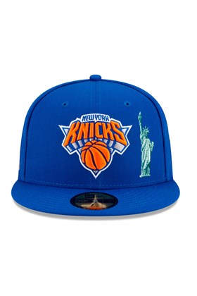 Boné New Era 59fifty New York Knicks City Transit Aba Reta Azul/Laranja