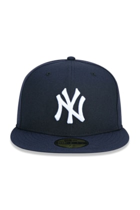Boné New Era 59fifty New York Yankees Mlb Azul Marinho/Branco Boné New Era 59fifty New York Yankees Mlb Azul Marinho/Branco