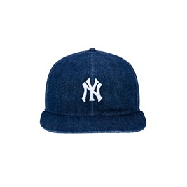 Bone New Era 9Fifty Retro Crown Mlb New York Yankees Denim Logo Marinho Azul/Branco