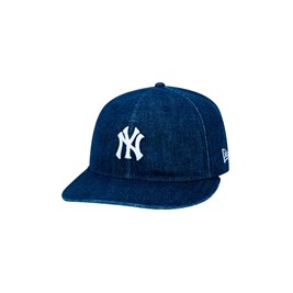 Bone New Era 9Fifty Retro Crown Mlb New York Yankees Denim Logo Marinho Azul/Branco