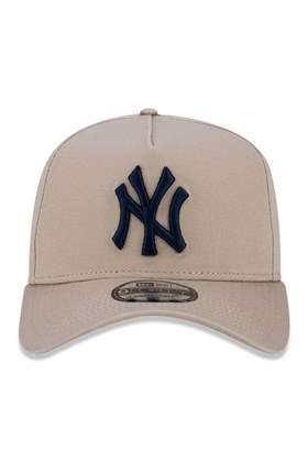 Boné New Era 9FORTY A-frame Mlb New York Yankees Bege/Azul