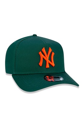 Boné New Era 9forty A-frame Mlb New York Yankees Verde/Laranja