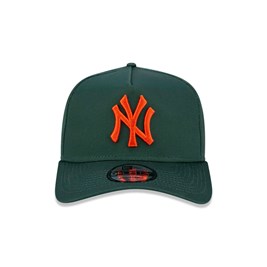 Boné New Era 9forty A-frame Mlb New York Yankees Verde/Laranja