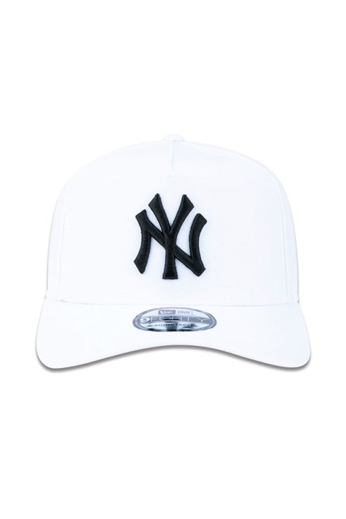 Boné New Era 9forty A-frame Snapback Aba Curva MLB New York Yankees Branco/Preto