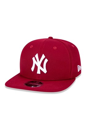 Boné New Era 9forty New York Yankees Mlb Snapback Bordo/Branco