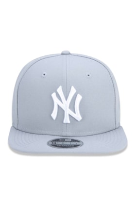 Boné New Era 9forty New York Yankees Mlb Snapback Cinza/Branco Boné New Era 9forty New York Yankees Mlb Snapback Cinza/Branco