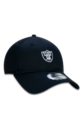 Boné New Era 9twenty Strapback Aba Curva Las Vegas Raiders Sport Preto/Branco