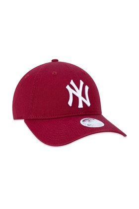 Boné New Era 9TWENTY Strapback Aba Curva New York Yankees Vermelho Escuro