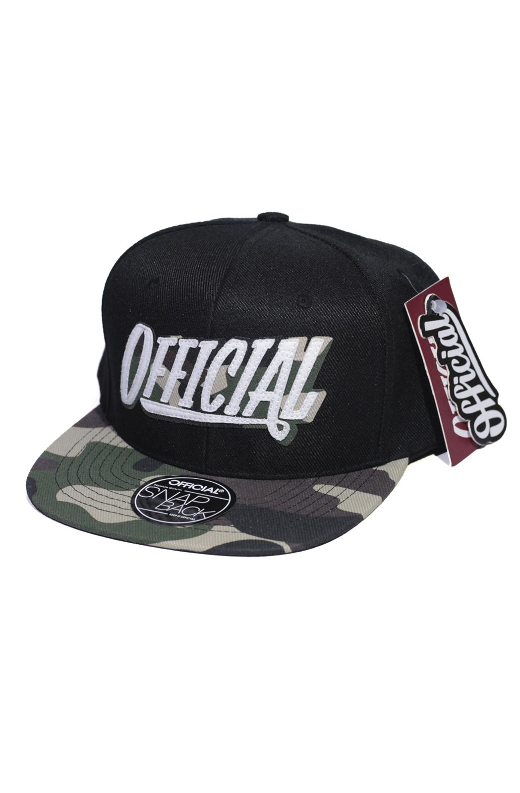 Boné Official Camufla Polinext Snapback Preto - NewSkull