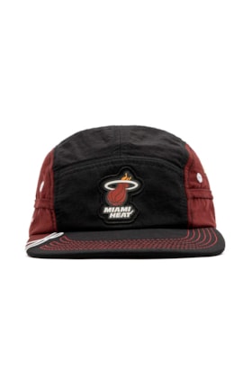 Boné OUS 5 Panel NBA Heat Preto/Vermelho