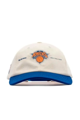 Boné OUS 6 Panel NBA Knicks Branco/Azul