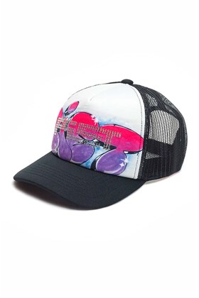 Boné Piet Crystal Grafitti Trucker Hat Preto