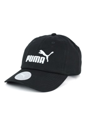 Bone PUMA Aba Curva Essential No.1 Strapback Preto Bone PUMA Aba Curva Essential No.1 Strapback Preto