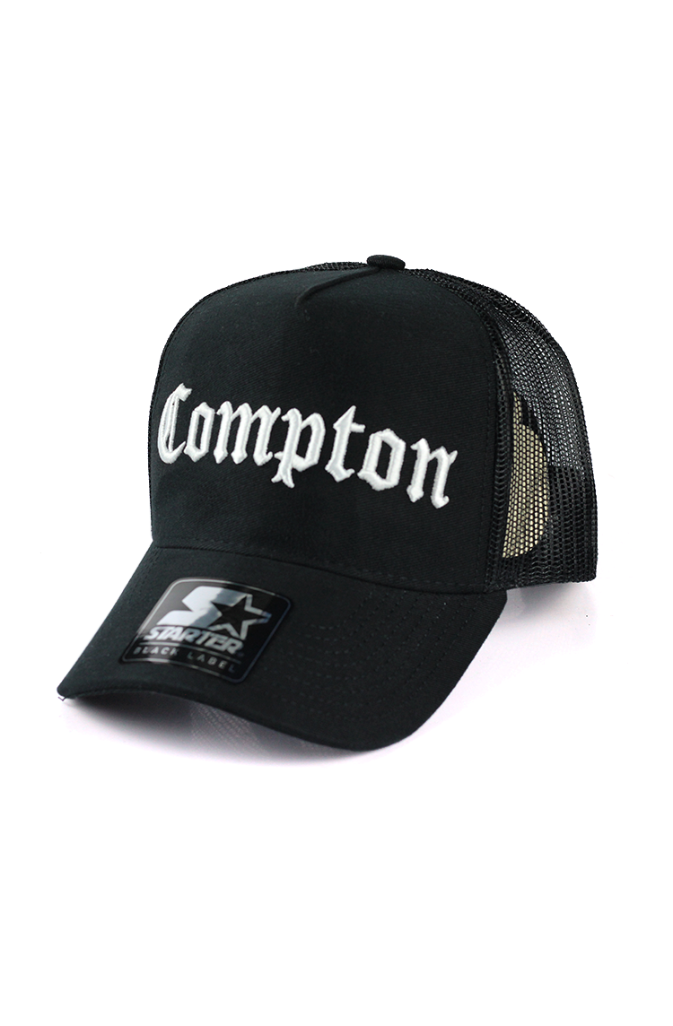 BONE STARTER ABA CURVA TRUCKER SNAPBACK COMPTON PRETO - NewSkull