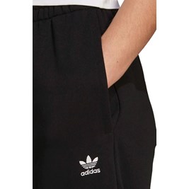 Calça Adidas Jogger Adicolor Essentials Fleece Preto/Branco