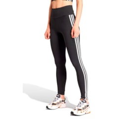 Calça Adidas Legging 3-stripes Preto/Branco